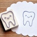 Cute tooth hand carved rubber stamp. Handmade rubber stamp. Rubber stamp