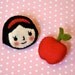Snow White Felt Brooches