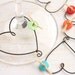 Wine Glass Charms, Heart Shaped, Rustic Heart and Button Wine Glass Charm set (6), Rustic Wire Heart Wine Glass Charms