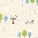 birch Next Stop -CITY PARK-Half Yard- Organic Cotton Fabric- fantastic shipping rates