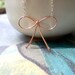 SALE 25% off with code "holiday11" for black friday and cyber monday --ROSE GOLD bow necklace -- sterling chain -- free shipping