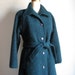 Vintage 1960s Teal Mohair Wool Boucle Coat