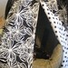 ON SALE Three in ONE Combo. White Flower on Black Car Seat Canopy Tent, Nursing Cover, and Blanket. Nursing/Bib Clip included. Great Price