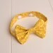 yellow and gold Baby Newborn boy BOW TIE ( fits up to 1 year) ReAdY tO sHiP