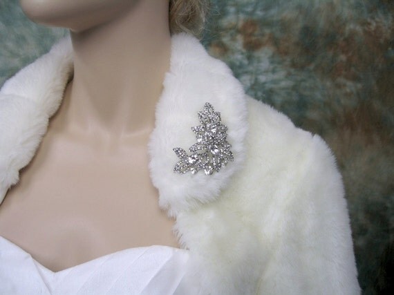 ivory faux fur bolero