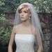 2 tier bridal wedding veil ivory elbow length