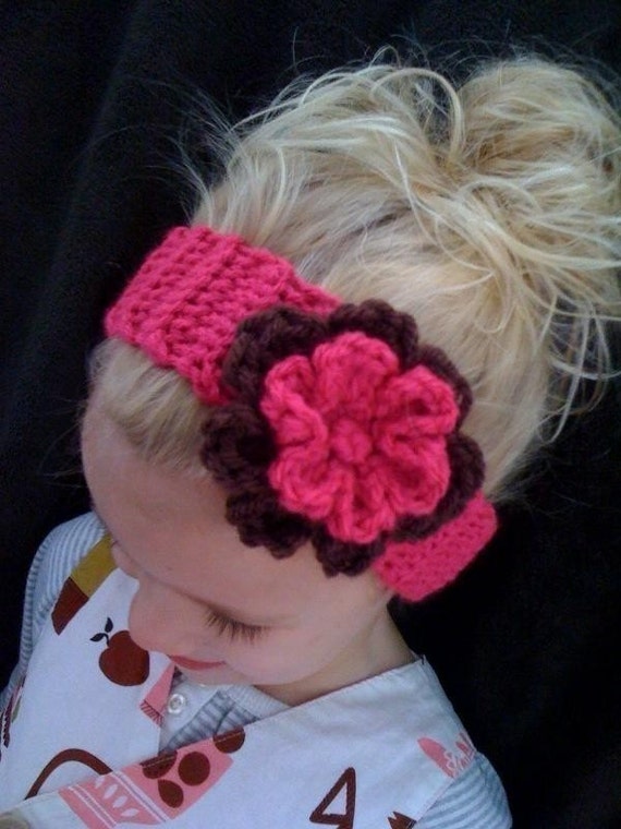 Items Similar To Custom Handmade Crochet Headband Baby Toddler Children ...