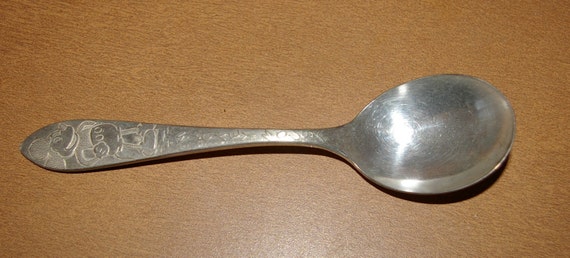 Antique Mickey Mouse Baby Spoon Branford Silver Plate 70 to 80