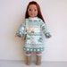 Mint Green and White Sweater Dress for American Girl and Other 18 inch Dolls