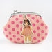 silver side lock frame pouch- birthday girl
