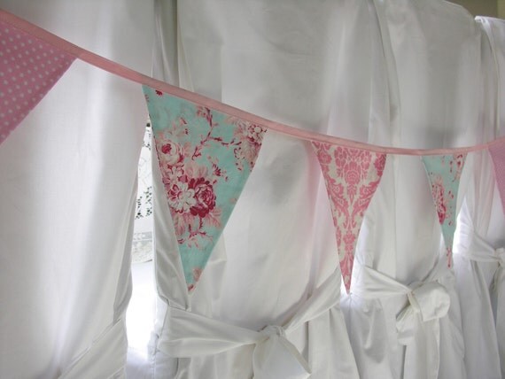 shabby chic fabric bunting garland by willowstreetcottage on etsy shabby chic fabric bunting garland by willowstreetcottage on etsy