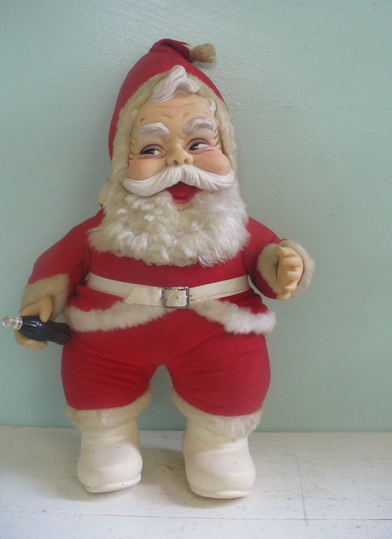 coca cola stuffed santa