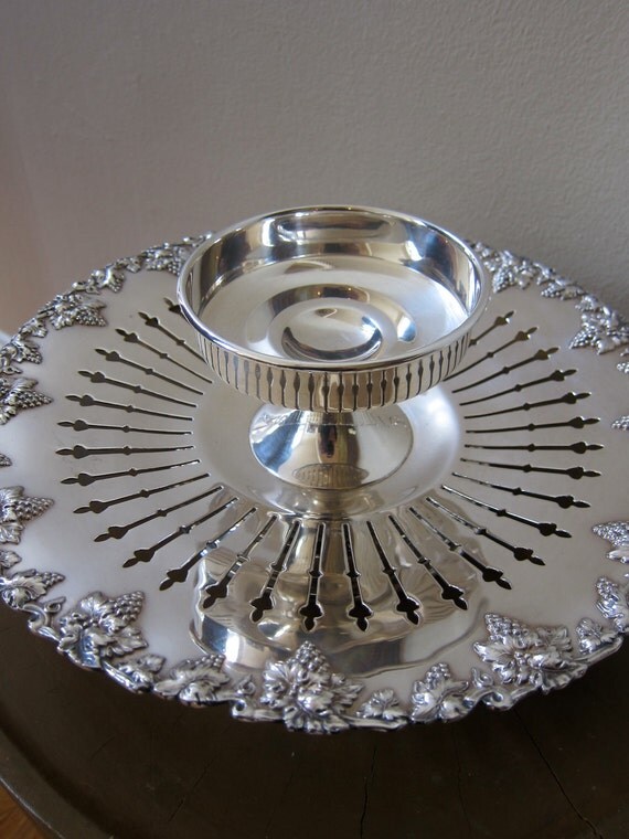 Hors D'oeuvres Serving Tray Sheffield Paul Revere Silver