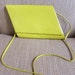 RESERVED for quaco Charles Jourdan Parallelogram Clutch with Strap Authentic 1980s Haute Couture Signature Piece lemon yellow leather RARE