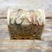 Miniature Wedding Ring Box Carved Camel Bone Exquisite Handpainted Gold Embellished EXOTIC Pictures Tell Story of Bride & Groom Love Token