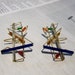 Gold Wire Earrings Modern Art Colorful Glass Tubes Barbie Levy Design Baltimore Handmade Artisan Abstract Geometric Architectural gift box