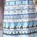 Sixties Vintage Bright Blue Print Long Dress - Reserved for Senga and Jess