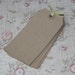 Extra Large Old Fashioned rustic KRAFT Brown Reinforced DIY LUGGAGE blank tag labels