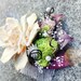 woodland headpiece, natural pine cone rose floral hair comb 'Wood sprite'