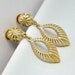 Vintage Coro Earrings Gold and White Enamel Teardrops