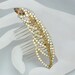Rhinestone Leaf Comb Vintage Topaz Rhinestone Bridal Hair Accessory