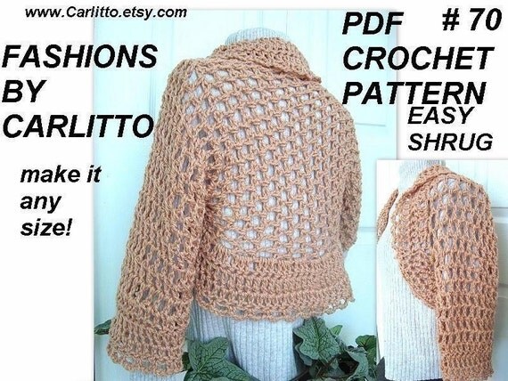 shrug pattern crochet toddler for SHRUG PATTERN,.no even . 70.. make size, CROCHET any EASY it