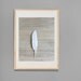 Modern Zen Wall Art Fine Art Feather Art Natural Neutral 11x14 White Feather on Blue Pine