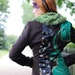 CLOSING DOWN SALE BlacK ButterfLies coLLection brown wooL and acid gReen faux Fur collar applique recycled Jacket 1920s inspired