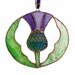 Scottish Thistle - Stained Glass - Suncatcher - Original Art and Design (Copper Patina) - 4-1/2 inches