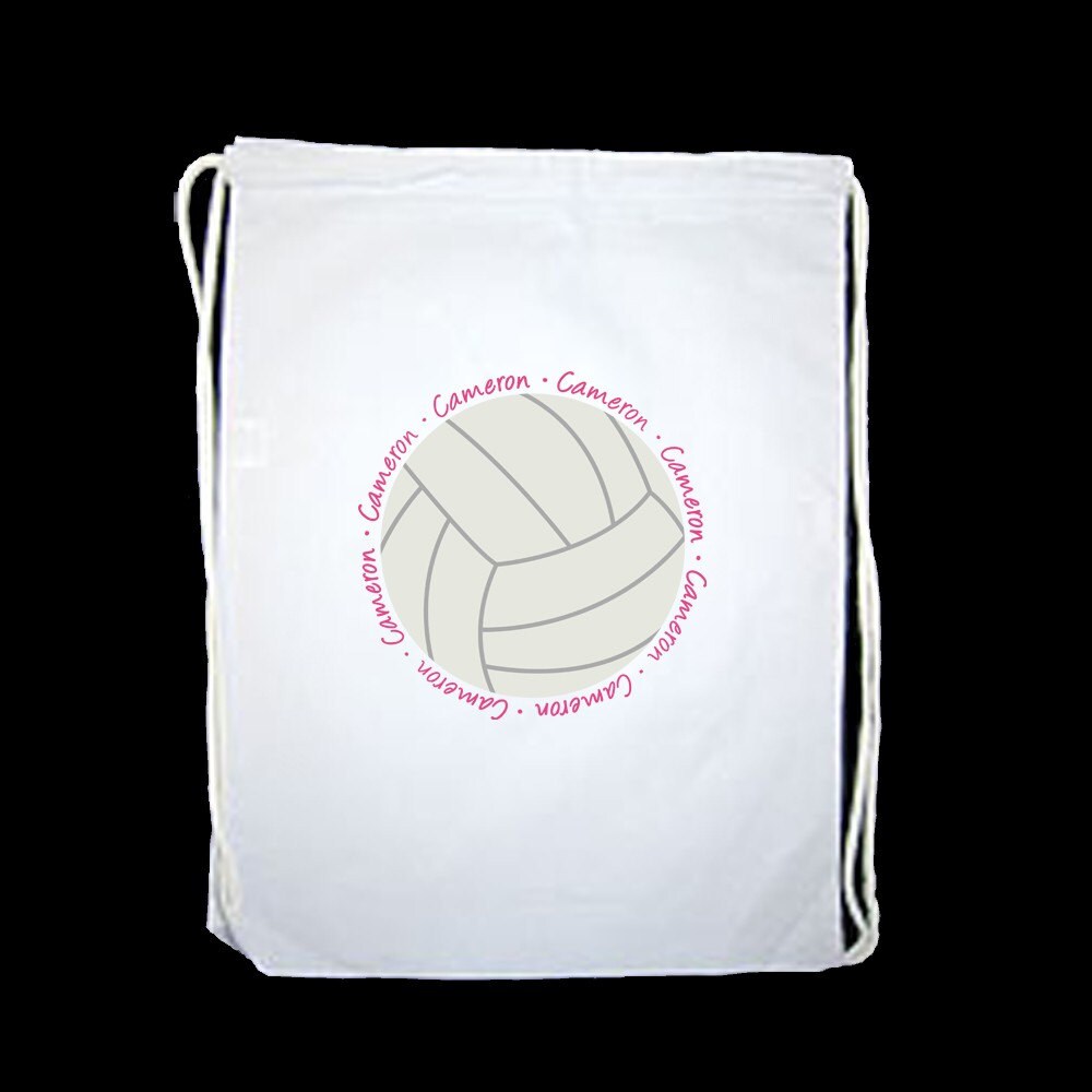 Personalized Volleyball Drawstring Backpack Sports Bag
