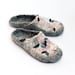 Handmade felted slippers " Icelandic Rose " --- US 9-10 UK 7 EU 40 --- Ready to ship