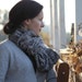Felted infinity scarf fog shawl cowl loop hood cover cobweb unisex reversible gift under 150 USD handmade to order