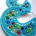 Crocheted hoops with beads