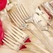 Mr. Mrs. Wedding Silverware Set 8 Piece Wedding Table Setting Spoons Forks Knives vintage silverware Proposal 1954