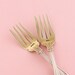 Mr. Mrs. Wedding Fork Set: 1900's Gold Wash Mr. Mrs. Cake Forks 1902 Regent, Ornate Shell Pattern Beach Wedding