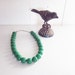 vintage mad men green choker necklace chunky beads