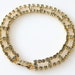 Vintage 1970's Bracelet, Rhinestones, Gold Tone Bracelet, Deinty Bracelet