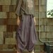 Timeless (Series II) - Steampunk Maxi Wide Leg Light filament Cotton Pants In Dull Lavender