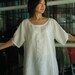 Looking For The Summer... White Linen Short Sleeve Hole Blouse