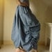 Love Me..Love Me Not II - Steampunk Blue Light Double Gauze Cotton Convertible Skirt Or Pants And 2 Roomy Pockets