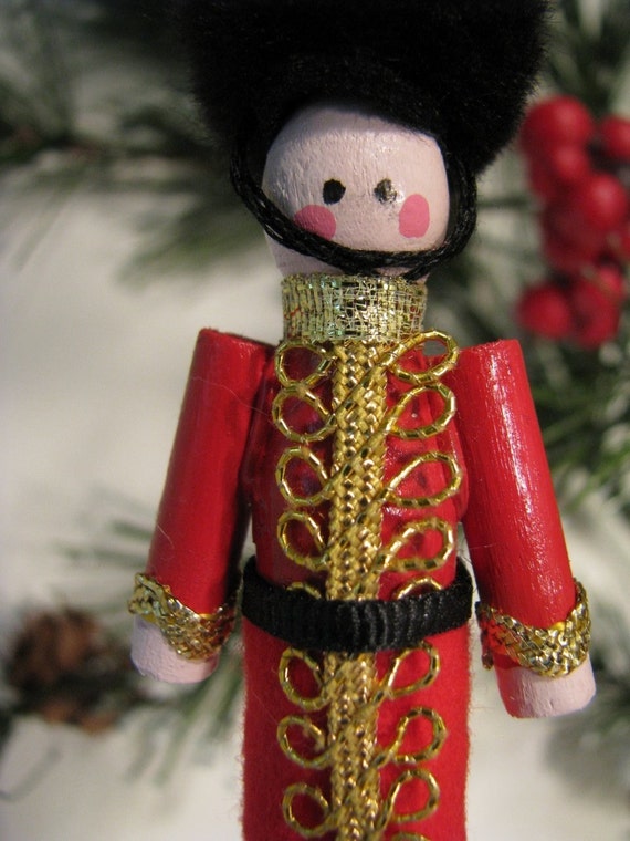 Toy Soldier Clothespin Ornament