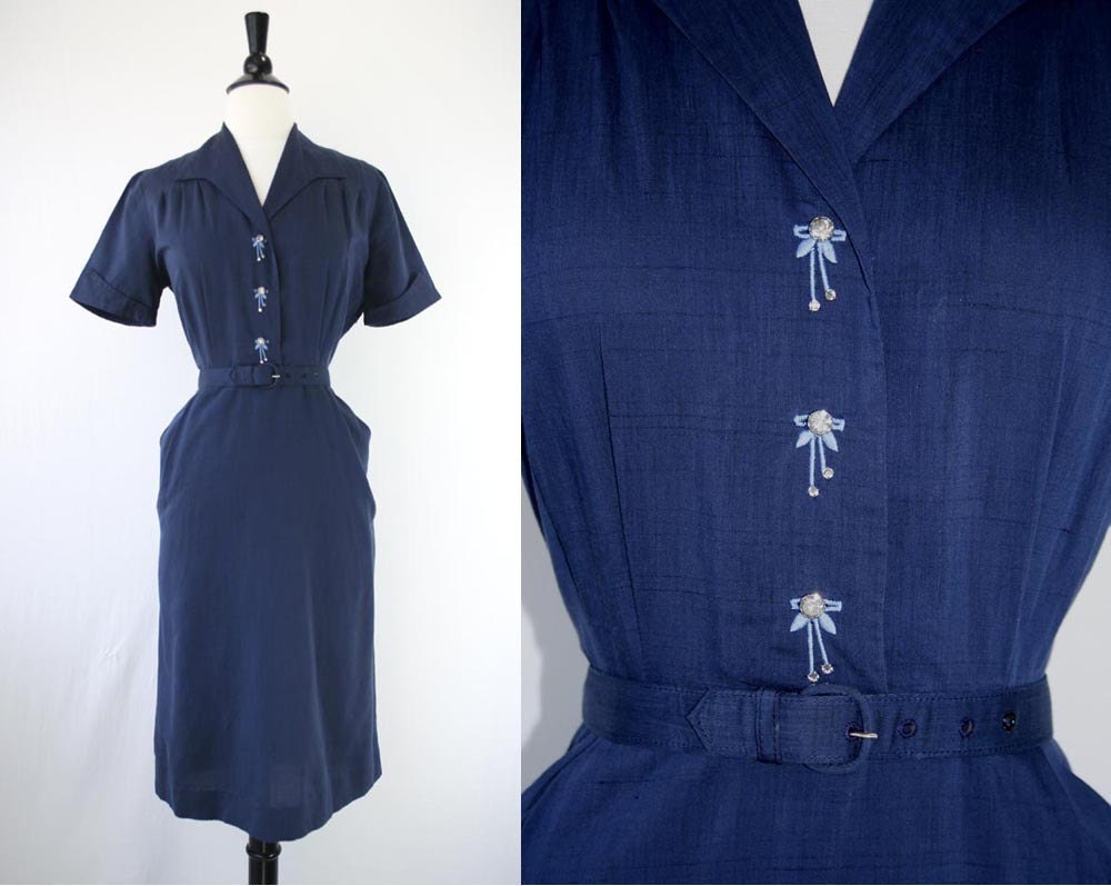50s Dress Vintage Rockabilly Wiggle Day by swingkatsvintage