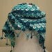 SUPER SALE Handmade Crocodile Mohair Shawl