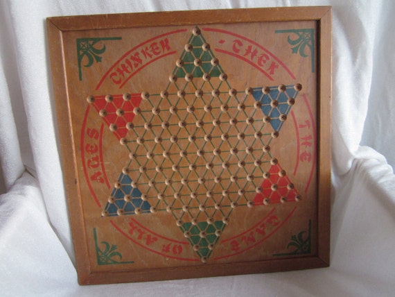chinese checkers wood board