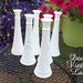 Milk Glass Bud Vases Collection of 6 Vintage for Weddings, Parties, Receptions