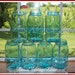 7 Antique Blue Ball Mason Jars QUART Size Vintage