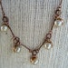 Vintage Glass Pearl Choker on Copper Chain