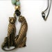 Cheetah Pendant with Vintage Brass
