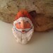 shabby beach Christmas oyster shell sculpted Santa sea shell