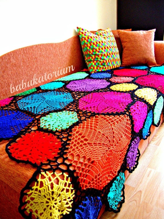 Pinwheel Doily Crochet Blanket